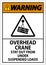 Warning Sign, Overhead Crane Suspended Loads