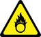 Warning sign with oxidising substances