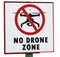 Warning sign for the prohibition of drone flying