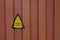 Warning sign on a shipping container - SUPER HEAVY