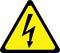 Warning sign with shock