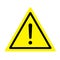 Warning sign. A symbol of exclamation.