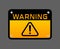 Warning sign vector, attention, danger sign, plate on the bolts