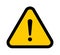 Warning sign vector icon