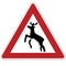 Warning sign. Wild animals. Russia