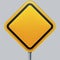 Warning signal. Traffic road signal with reflective texture. Isolated.