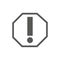 Warning signal vector icon - Vector ilustiration