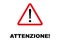 Warning Signpost written in Italian language