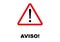 Warning Signpost written in Portuguese language