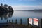 Warning signs Arnside Cumbria high tide River Kent