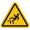 Warning signs. Danger of falling from a height.