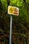 Warning signs for fishermen on Harthill reservoir, Sheffield, U.K