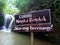 warning signs forbidden to swim  in rivers flowing in waterfalls