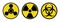 Warning signs, symbols. Danger, poison, biohazard, electricity, high voltage, chemical, waste, radioactive, explosion