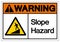 Warning Slope Hazard Symbol Sign,Vector Illustration, Isolate On White Background Label. EPS10