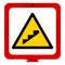Warning Slope Step Symbol, Vector Illustration, Isolate On White Background Label. EPS10