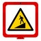 Warning Slope Symbol Sign,Vector Illustration, Isolate On White Background Label. EPS10