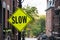 Warning Slow Traffic Sign