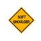 Warning Soft Shoulder Road Symbol Sign, Vector Illustration, Isolate On White Background, Label