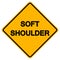 Warning Soft Shoulder Road Symbol Sign, Vector Illustration, Isolate On White Background, Label. EPS10