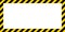 Warning striped rectangular background border yellow and black color Construction warning border