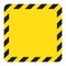 Warning striped square backg, warning to be careful, potential danger, yellow & black stripes on the diagonal,