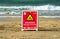 Warning strong currents sign