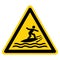 Warning Surfboarding Area Symbol Sign, Vector Illustration, Isolate On White Background Label. EPS10