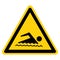 Warning Swimming Area Allowed Symbol Sign,Vector Illustration, Isolate On White Background Label. EPS10