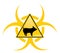 Warning swine flu sign with bio hazard symbol.