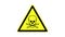 Warning symbol toxic substances, animated, footage ideal for special effects and post-production