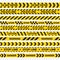 Warning tape, safety border, security stripe set