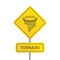 Warning tornado sign.