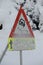 Warning traffic sign