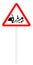 Warning traffic sign - Loose gravel