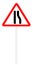 Warning traffic sign - Road narrows