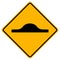 Warning traffic signs Speed hump on white background