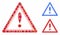 Warning triangle Mosaic Icon of Spheric Items