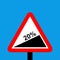 Warning triangle Steep hill upwards