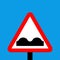 Warning triangle Uneven road