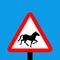 Warning Triangle Wild horses or ponies