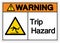 Warning Trip Hazard Symbol, Vector Illustration, Isolate White Background Label. EPS10