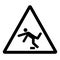 Warning Tripping Hazard Symbol Sign ,Vector Illustration, Isolate On White Background Label. EPS10