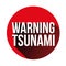 Warning Tsunami sign red
