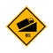 Warning Up To Hill Square Shaped Steep Climb 8% Traffic Road Sign,Vector Illustration, Isolate On White Background, Symbols, Lab