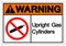 Warning Upright Gas Cylinders Symbol Sign, Vector Illustration, Isolate On White Background Label. EPS10
