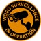 Warning Video Surveillance In Operation Sign White Background