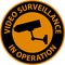 Warning Video Surveillance In Operation Sign White Background