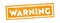 Warning vintage yellow stamp tag banner vector