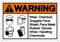 Warning Wear Chemical Goggles,Face Shield,Face Mask,Rubber Gloves When Handling Chemicals Symbol Sign ,Vector Illustration,